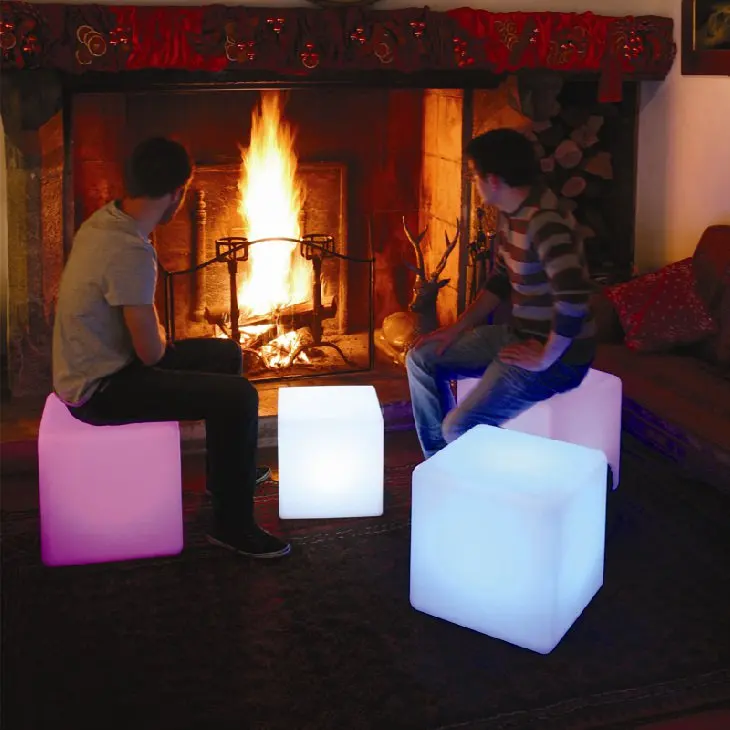 
Home Goods Garden Line Patio Furniture Seating 3d Led Cube With Rgb Light 