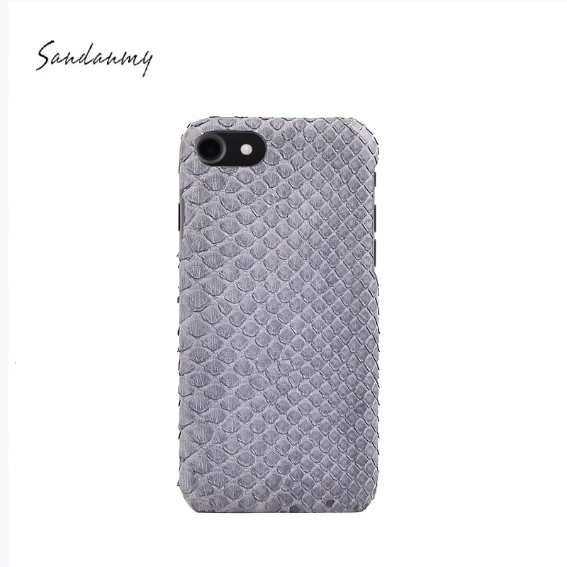 

Back cover python skin case for iphone7/8 plus leather phone case genuine leather mobile phone cover