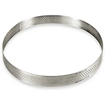 

Custom stainless steel round perforated tart ring, Siliver