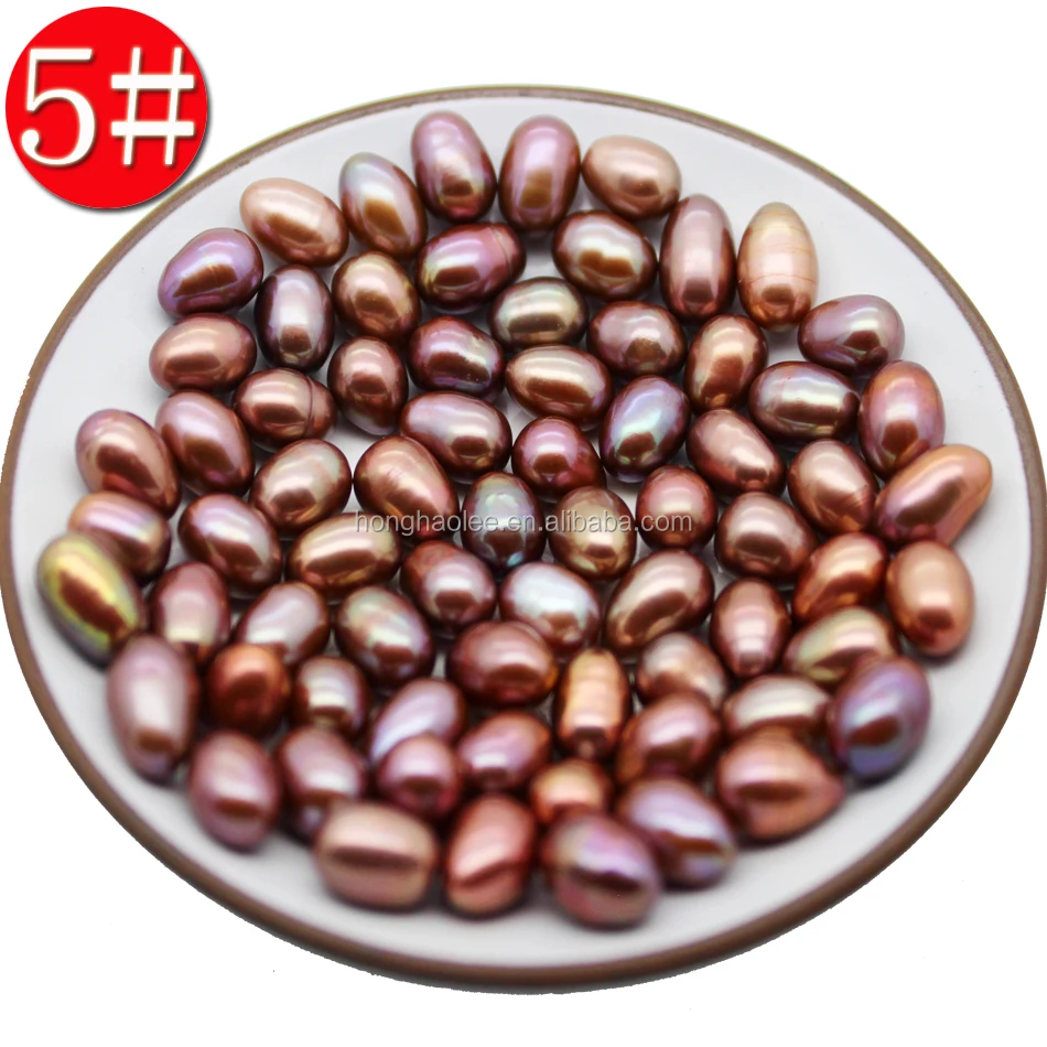 

6-8mm oval shape fresh water loose pearls bead natural freshwater without oysters cheap dyed colours pearl