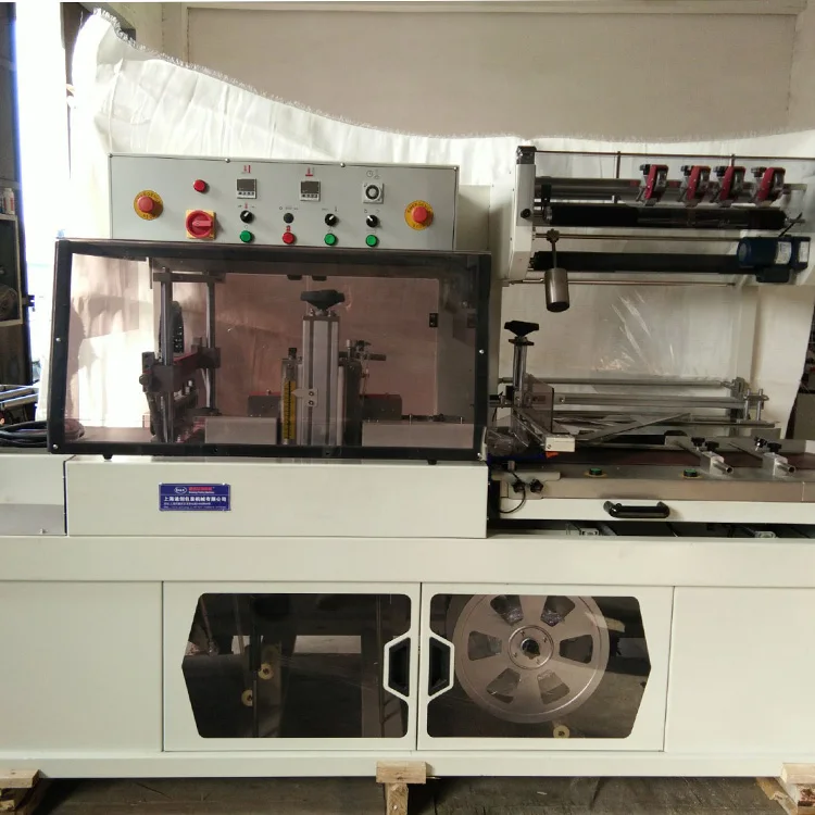 
Top China supplier wooden stick POF film shrink wrapping machine 