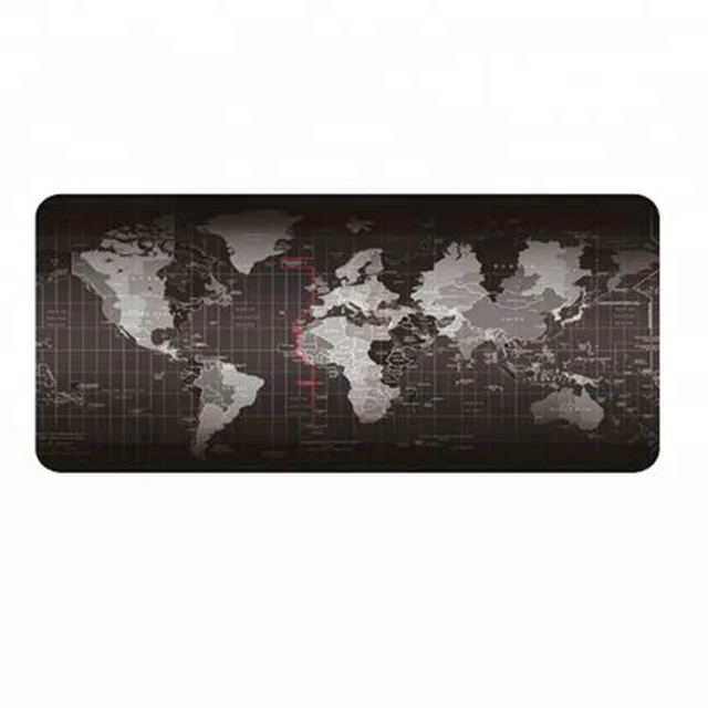 

Large size custom shape microfiber rubber gaming world map mouse pad custom large mouse pads, All colors is available