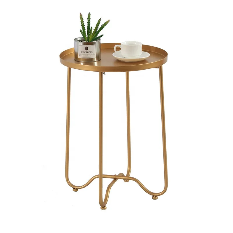 

Iron Folding Nordic Style Simple Home Decor Coffee Table, Gold
