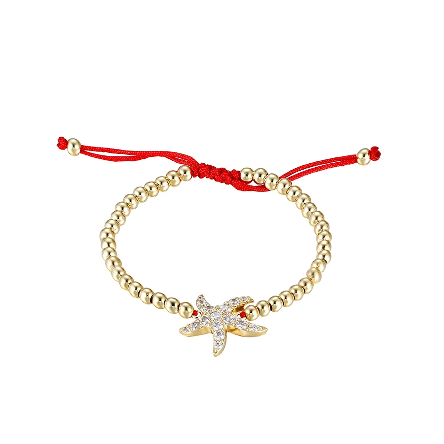 

Bracelet-02 Xuping new arrival handwork gold bead bracelet fashion starfish shape designed jewelry for women