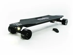 diy fast adult bamboo remote control dual hub motor off-road e longboard electric skateboard 25 mph
