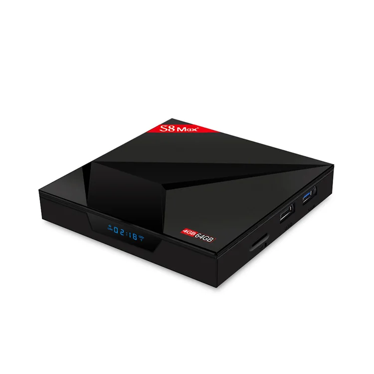 

2019 Newest Android TV box Rockchip RK3328 4GB 64GB Android TV Set Top Box S8 Max Plus Dual WIFI BT Android 9.0 TV Box