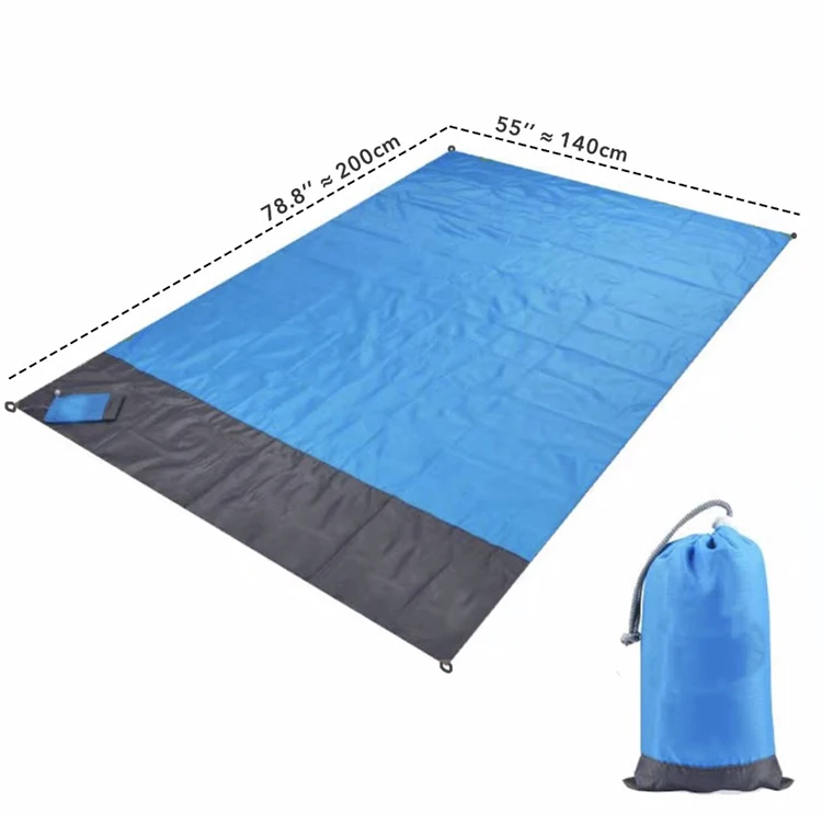 Custom Outdoor Pocket Blanket,Waterproof Sand Free Beach Mat,Ultra-Light Foldable Nylon Beach Blanket For Travel Camping