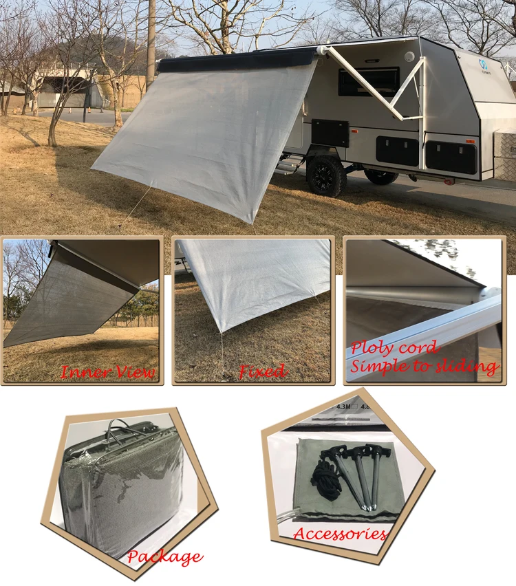 Caravan Trailer Rv Awning Shade Privacy Screen Awning Shade Cloth Buy
