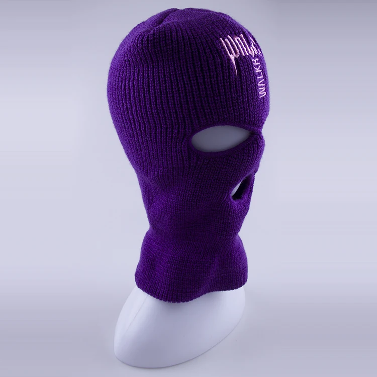 Customized Unisex Winter Beanie 3 Hole Balaclava All Over Jacquard Ski