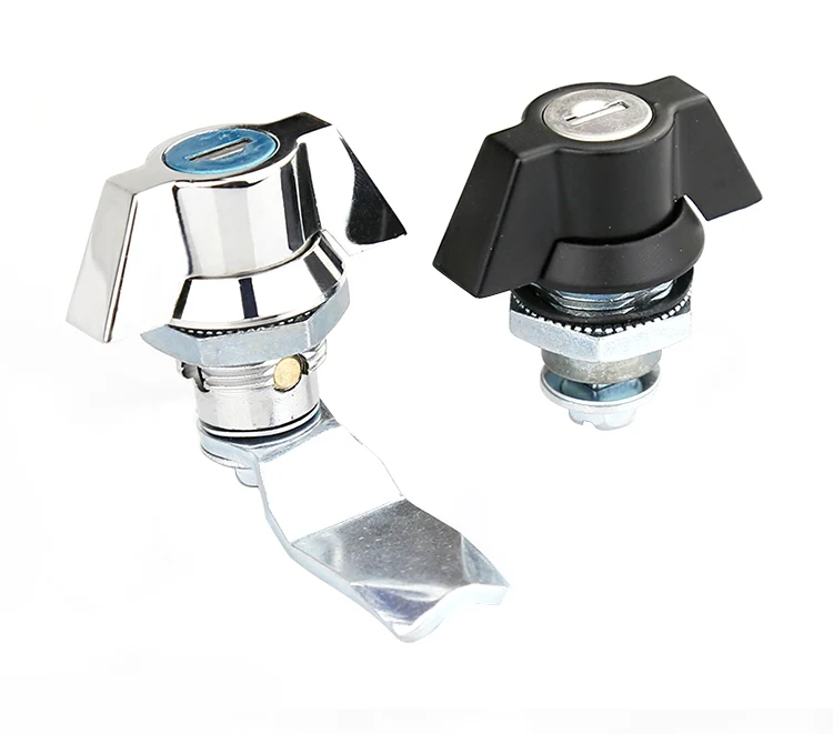 Latch With Thumb Knob Single Point Quarter Turn Wing Handle Key Lock