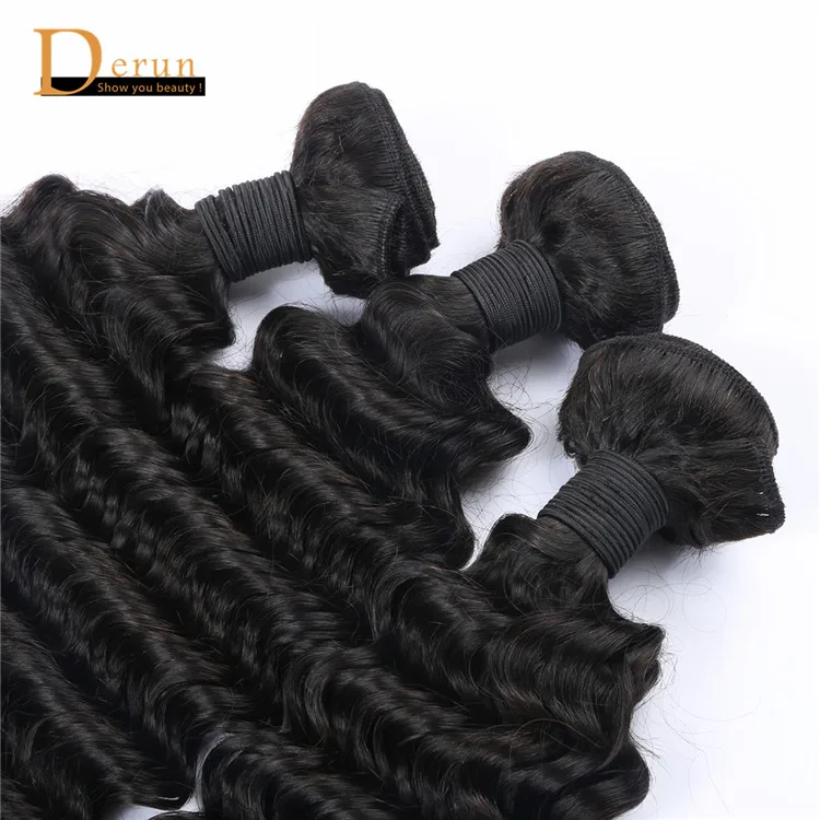 

Large stocks Factory Price Natural Color Deep Wave Brazilian Virgin Hair Bundles