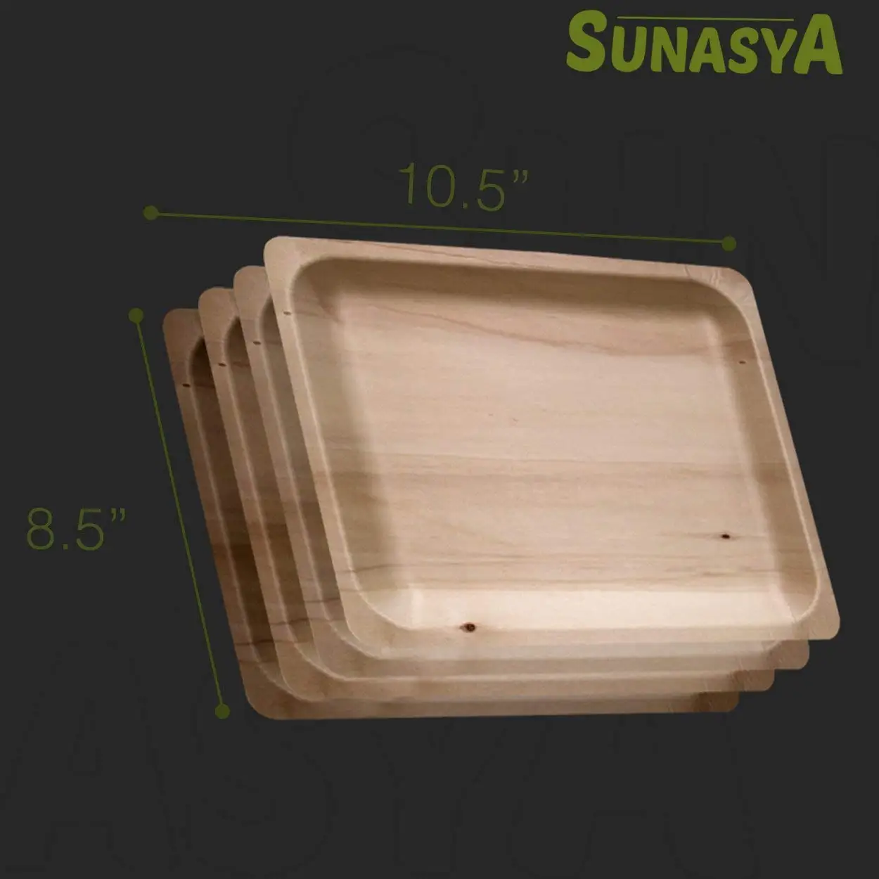 High performance wholesale wooden square dinner plates