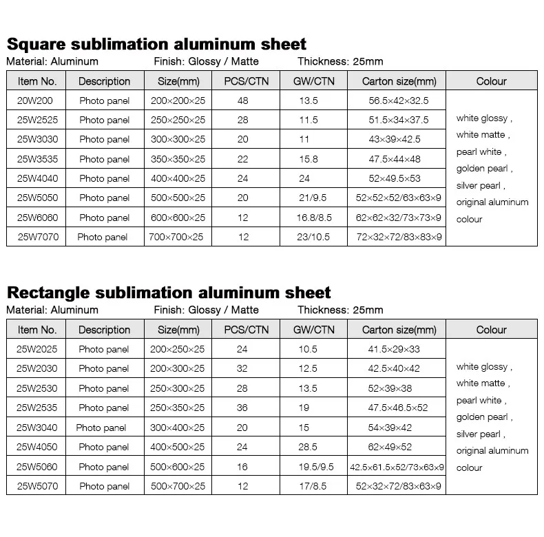 Sunmeta High Definition Sublimation Metal Aluminum Blanks For Hd Photo ...