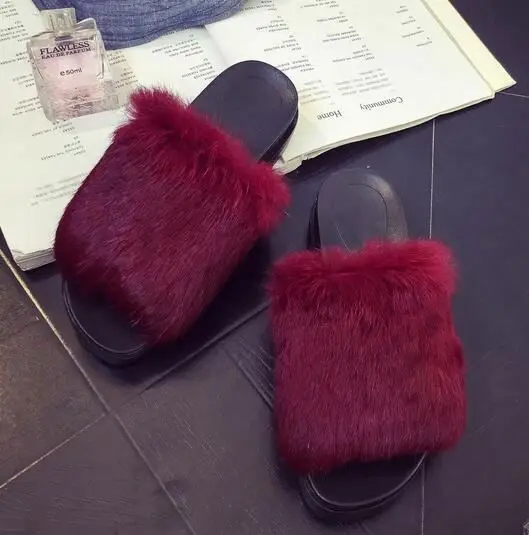 High quality winter boots shoes plate rubber women genuine slipper