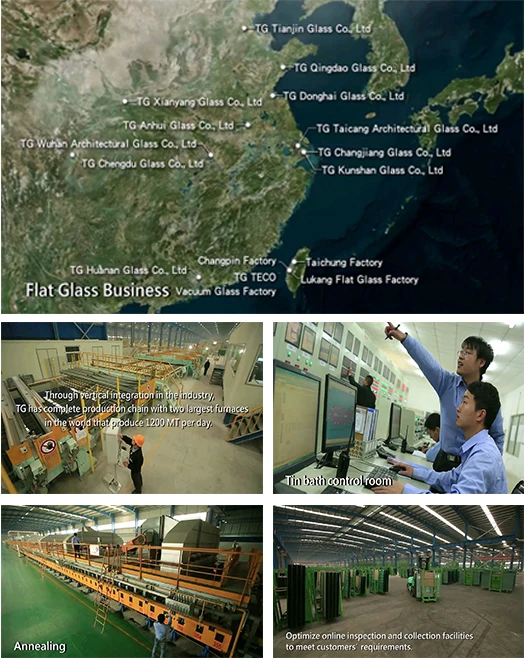 TAIWAN GLASS BUILDING GLASS CLEAR FLOAT GLASS PRODUCTION PLANT IN CHINA