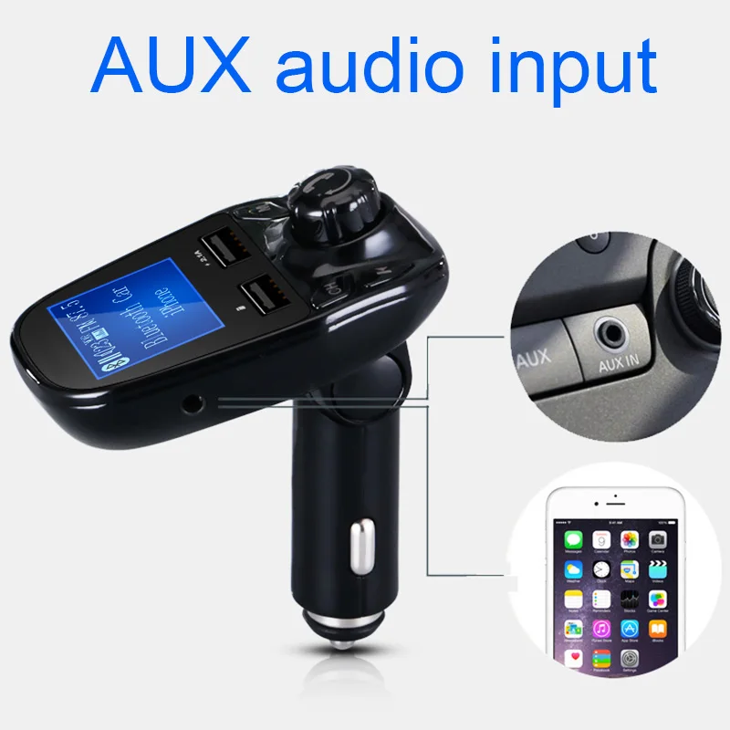 2018 hot selling 12v 1w bluetooth fm radio transmitter car cigarette