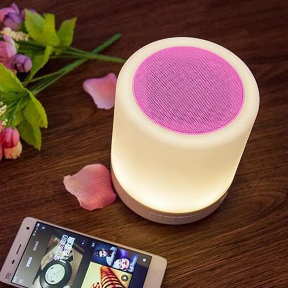 Bluetooth wireless Speaker Touch Sensor Smart LED Light Table Lamp portable speaker - ANKUX.COM
