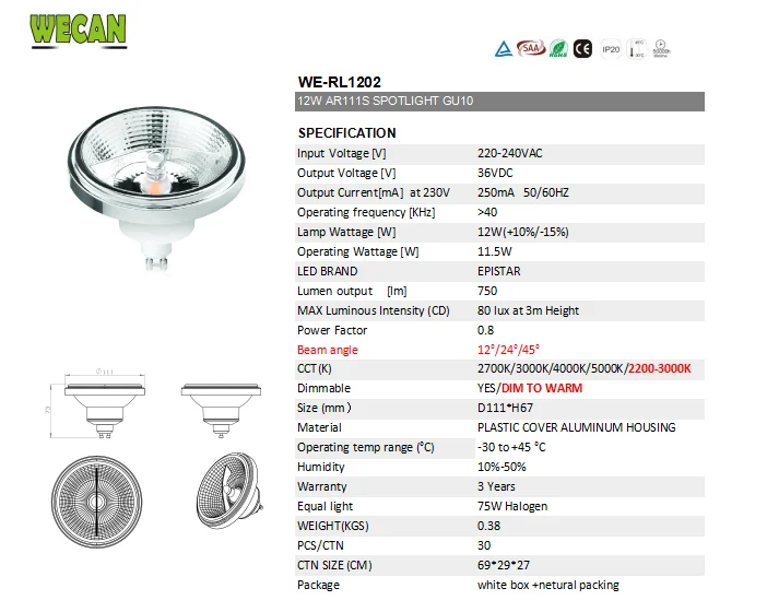 AR111S 12W