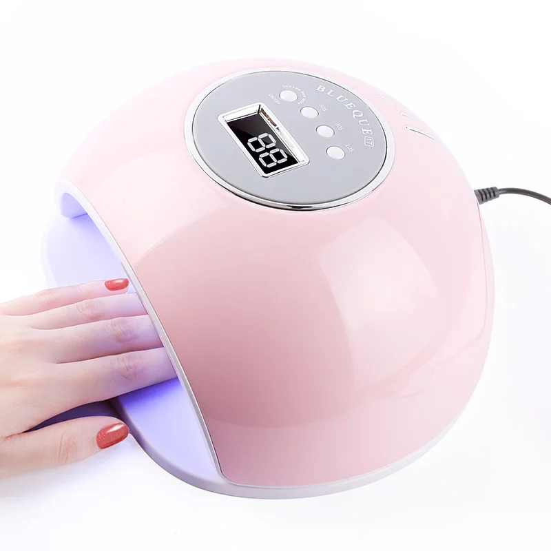 

blueque hot selling 72w uv nail lamp UV LED lamp nail dryer for gel polish, White pink
