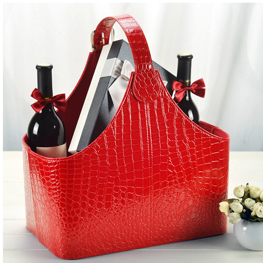 Customized Customer Style Fruit Wine Gift Storage Basket,Gifts Basket