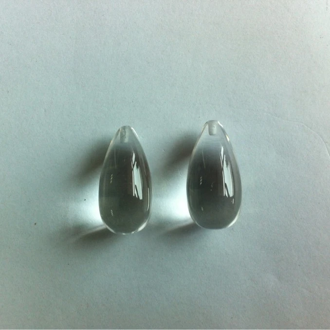 9X6MM ROCK CRYSTAL GEMSTONE GRADE AA FACETED BRIOLETTE TEARDROP LOOSE BEADS 7/"