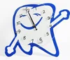 Decorative tooth shaped wall clock for dentist's clinics decors and gifts cartoon design