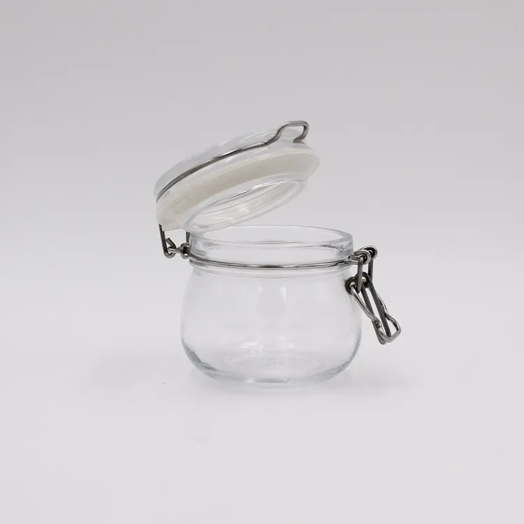 500ml Vacuum Glass Jars With Glass Lid Metal Closure,Food Glass Jars For Canning Food,Pickled