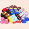 4pcs Warm Soft Cute Cartoon Anti Slip Skid Pet Knits Socks