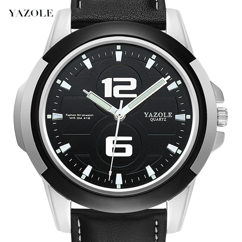 

Yazole Z 418 Yazole Watch Simple Roma Number Scale Watches Leather Wristwatch, White dial black strap,white dial brown strap,black dial black strap