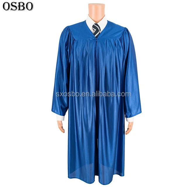 Customized High Quality College Blue Graduation Gown