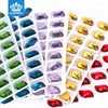 Flat Back Clear Glass Material Chaton 2 Holes Sew on Glass Stone for Shoes Decoration