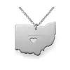 2017 New Design Fashion Dollar Chain Necklace Stainless Steel Map Pendant Necklace