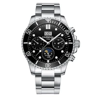 

Hot products luxury brand moon-phase luminous multifunction mechanical waterproof rollex watch men