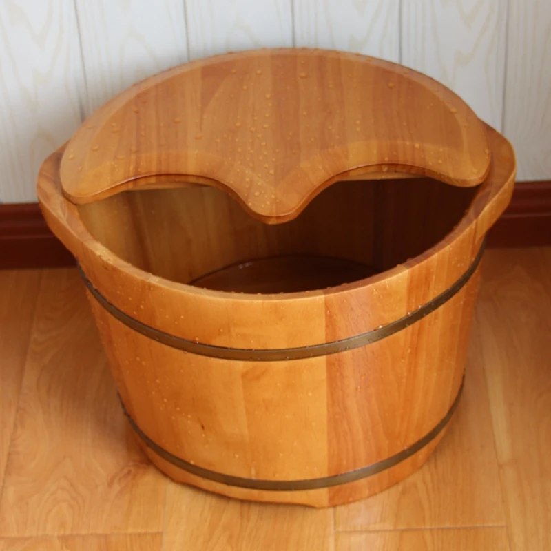 China Factory Made Small Round Wooden Foot Bath Bucket With Best