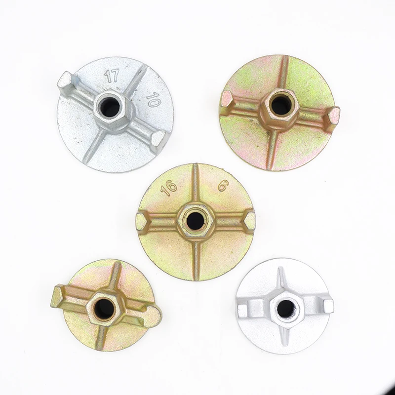 
WRK Scaffolding Concrete Formwork Parts Accessories Connector Thread Round Butterfly Tie Rod Wing Nut 