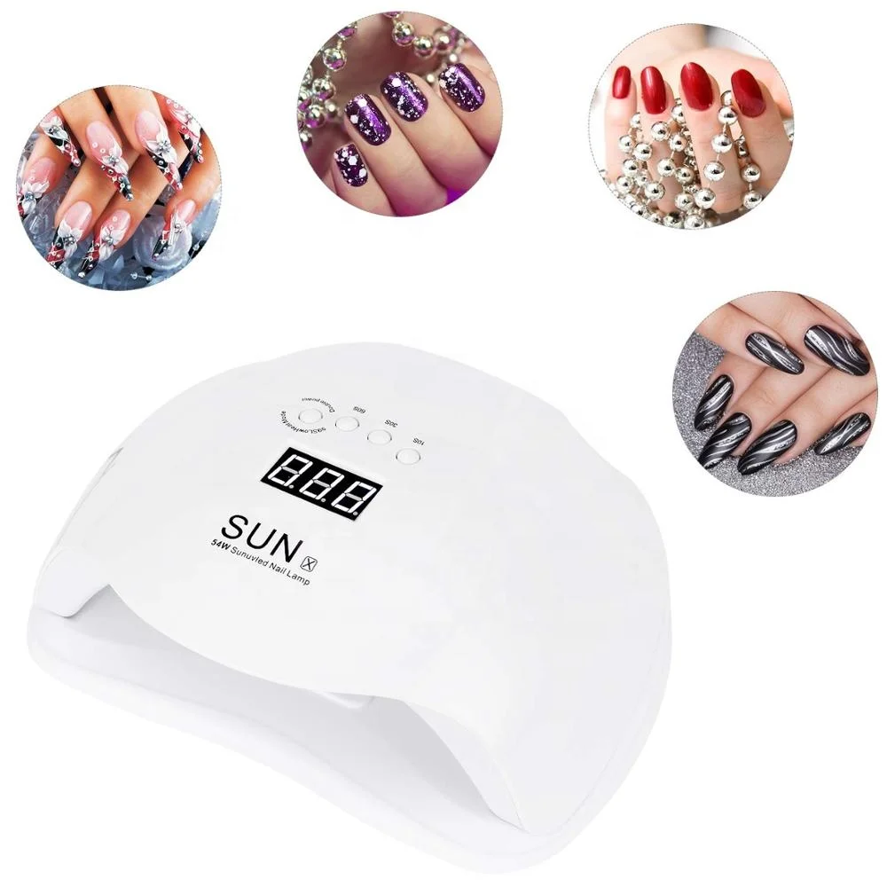 

Professional Manicure 54W Gel Dryer Nail Machine Uv Polish Sun Light Led Nail Lamp