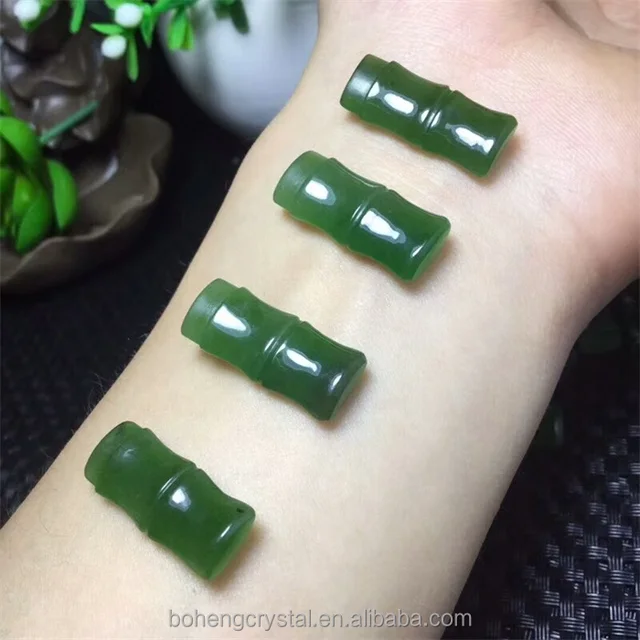 very beautiful high quality hetian jade engrave bamboo joint