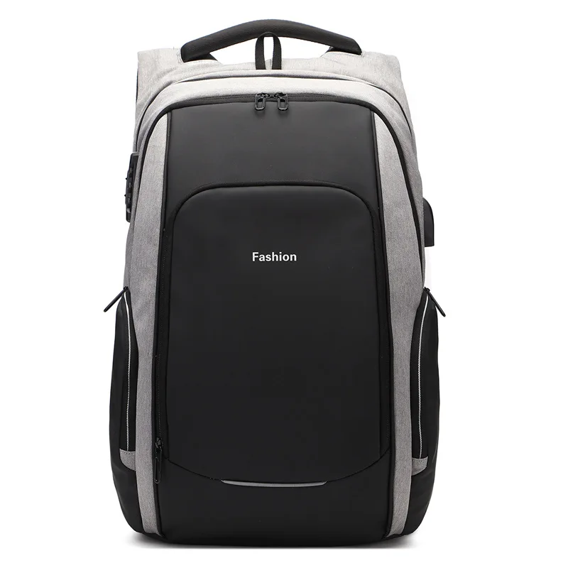 

Reflective Design Anti Theft USB Black Business Laptop Backpack 15.6 For Men, Customized color