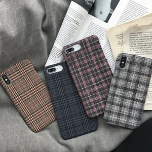 Colourful Grid Fabric Phone Case iPhone Max