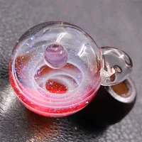 

Fantasy Hand Blown Glass Red Universe Starry Sky Ball Galaxy Hook Charm Pendant for Jewelry Crafts