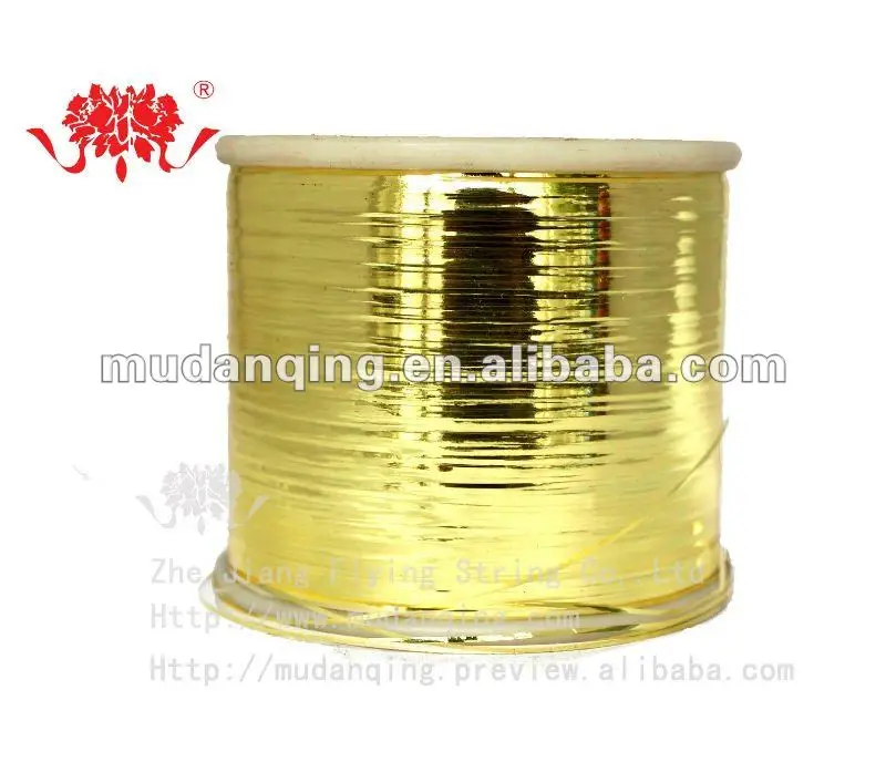 
Gold metallic film lurex, metalic yarn st(ms) type yarn, mh/mx yarn12mic/23mic/15mic/25mic 