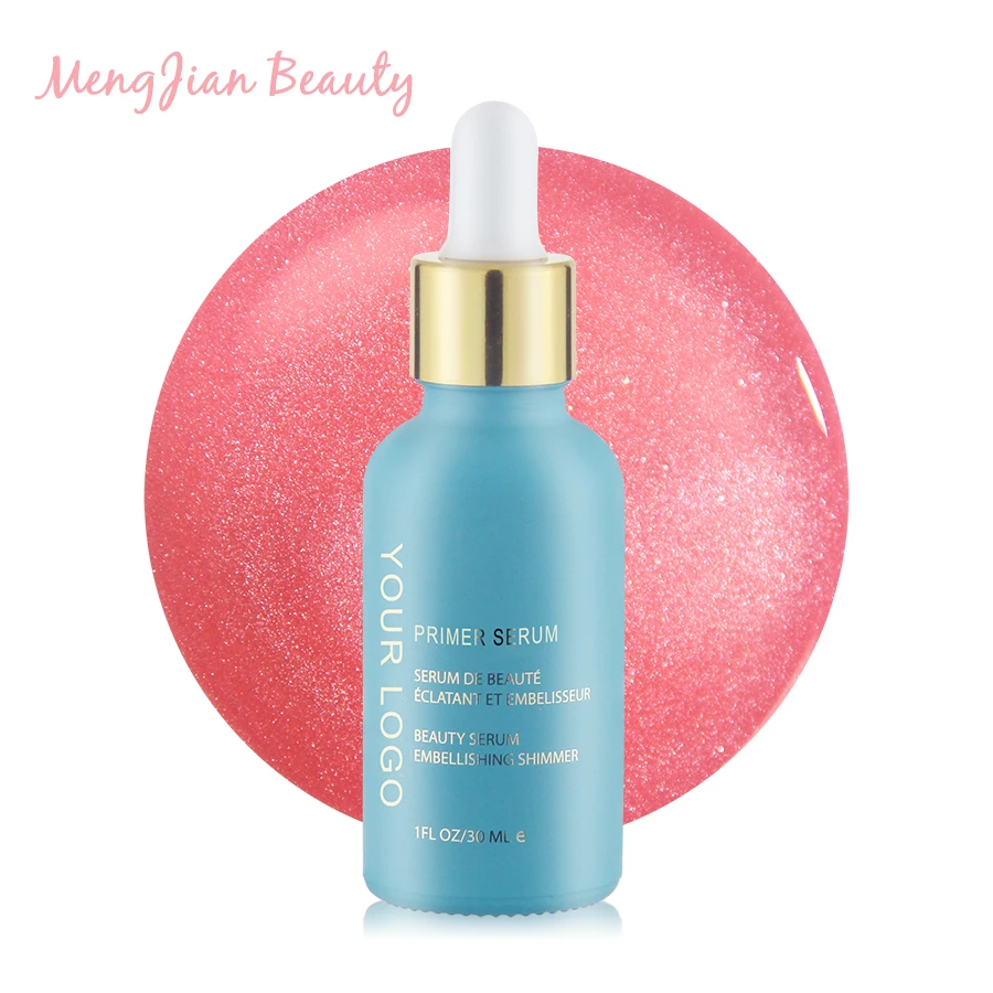 

Private label OEM skin care Moisturizing whitening high light pink primer serum