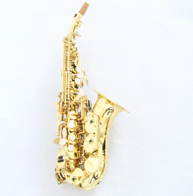 

Professional gold lacquer althorn curved soprano saxophone for kids