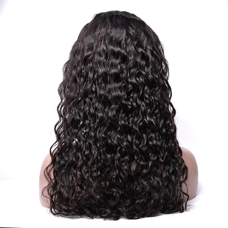 

Water wave full lace wig peruvian pure virgin human hair low price wholesale