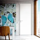 Plain white hardwood oak interior door