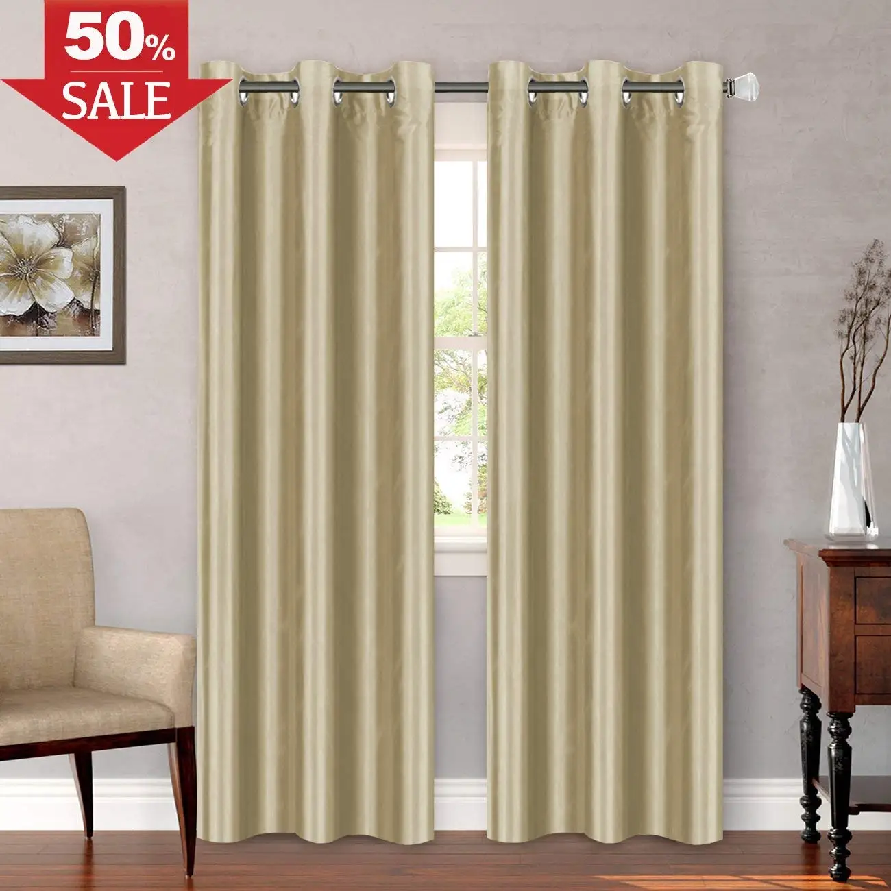 Buy Chocolate Brown Luxury Faux Silk Curtains Fully Lined With