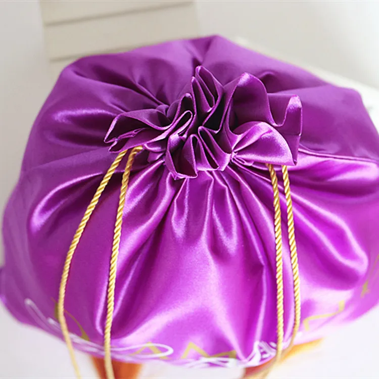 Luxury Silk Drawstring Pouch For Jewelry Party Wedding Christmas Gift