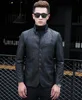 men's sheep skin leather blazer crocodile suit collar jacket