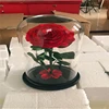 2017 New Arrival Preserved Glass Rose With Single Box Secured Inside