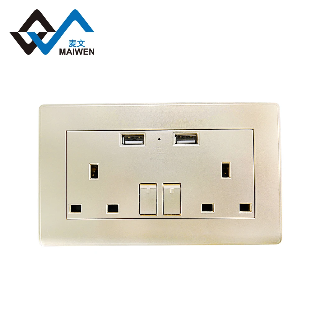Australian And New Zealand Electric Wall Switch Socket With Dual Usb